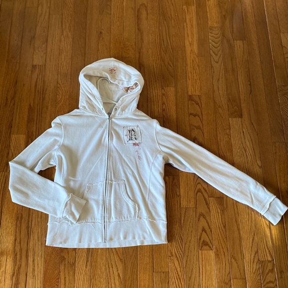Roxy Jackets & Blazers - Extra large white zip up hooded jacket